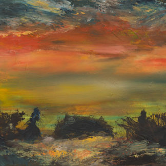 Red Sky oil painting